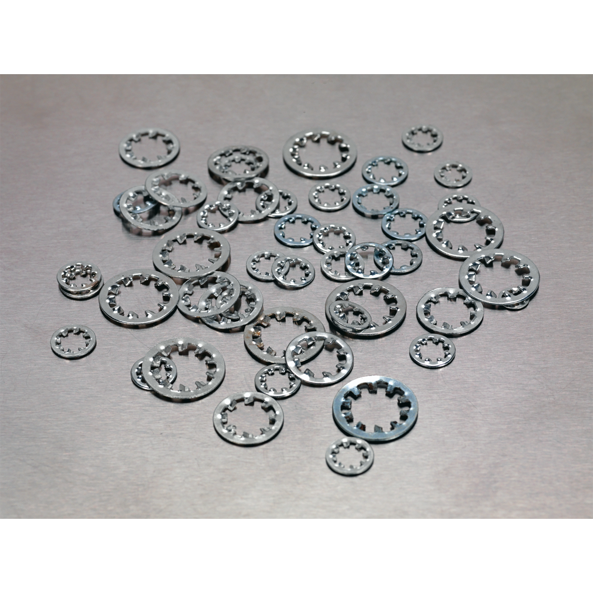 Lock Washer Assortment 1000pc Serrated Internal M5-M10 Metric - AB057LW - Farming Parts