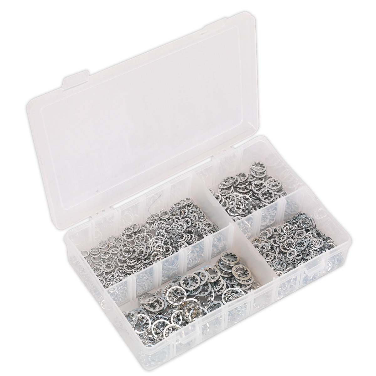 Lock Washer Assortment 1000pc Serrated Internal M5-M10 Metric - AB057LW - Farming Parts