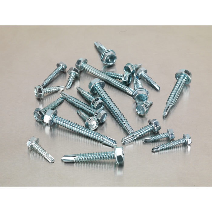 Sealey Self Drilling Screw Assortment 410pc Hex Head Zinc AB061SDH