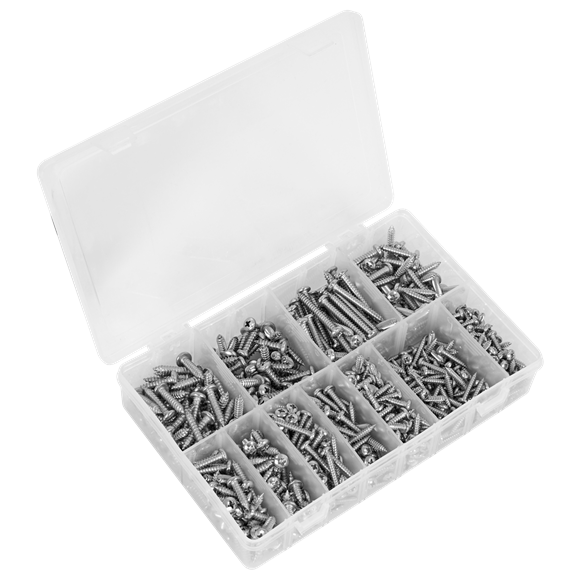 Stainless Steel Self-Tapping Screw Assortment 700pc - SE-AB0700SSST