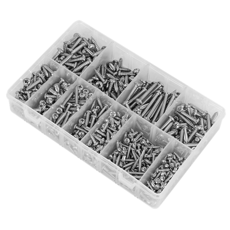 Sealey Stainless Steel Self Tapping Screw Assortment 700pc AB0700SSST