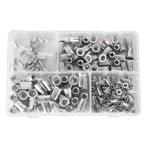 Threaded Insert (Rivet Nut) Assortment 200pc M4-M8 Splined Metric - AB073TI - Farming Parts