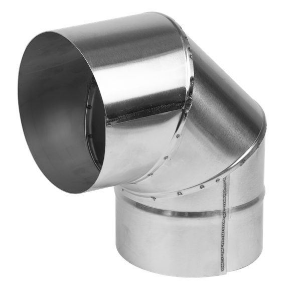 Stainless Steel Exhaust/Flue 90° Bend for ABI600 & ABI1000 120mm - SE-ABI1000AK3