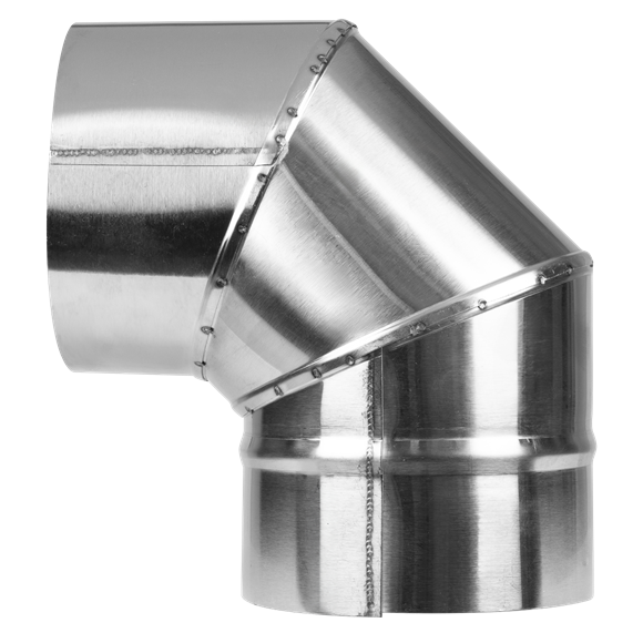Stainless Steel Exhaust/Flue 90° Bend for ABI600 & ABI1000 120mm - SE-ABI1000AK3