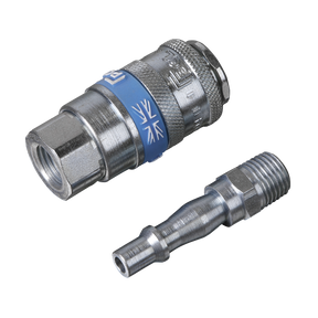 Air Tool Coupling Kit 2pc 1/4"BSP - AC61 - Farming Parts