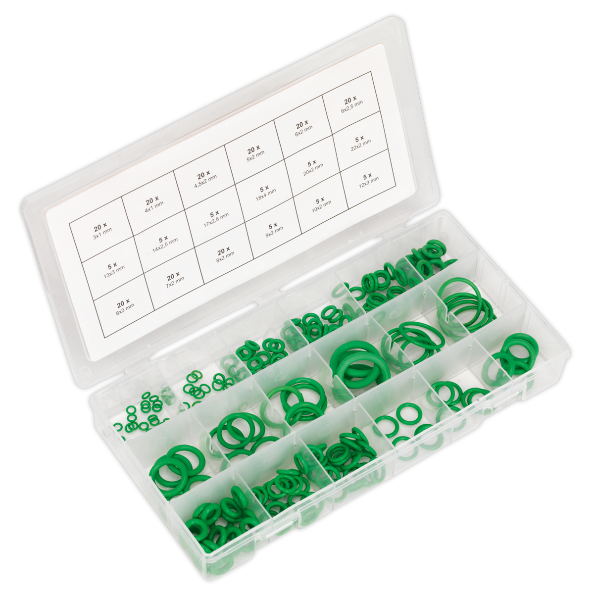 Air Conditioning Rubber O-Ring Assortment 225pc - Metric - ACOR225 - Farming Parts
