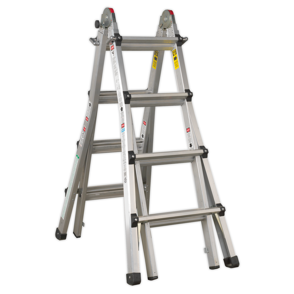 Aluminium Telescopic Ladder 4-Way EN 131 Adjustable Height - AFPL3 - Farming Parts