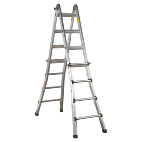 Aluminium Telescopic Ladder 4-Way EN 131 Adjustable Height - AFPL3 - Farming Parts
