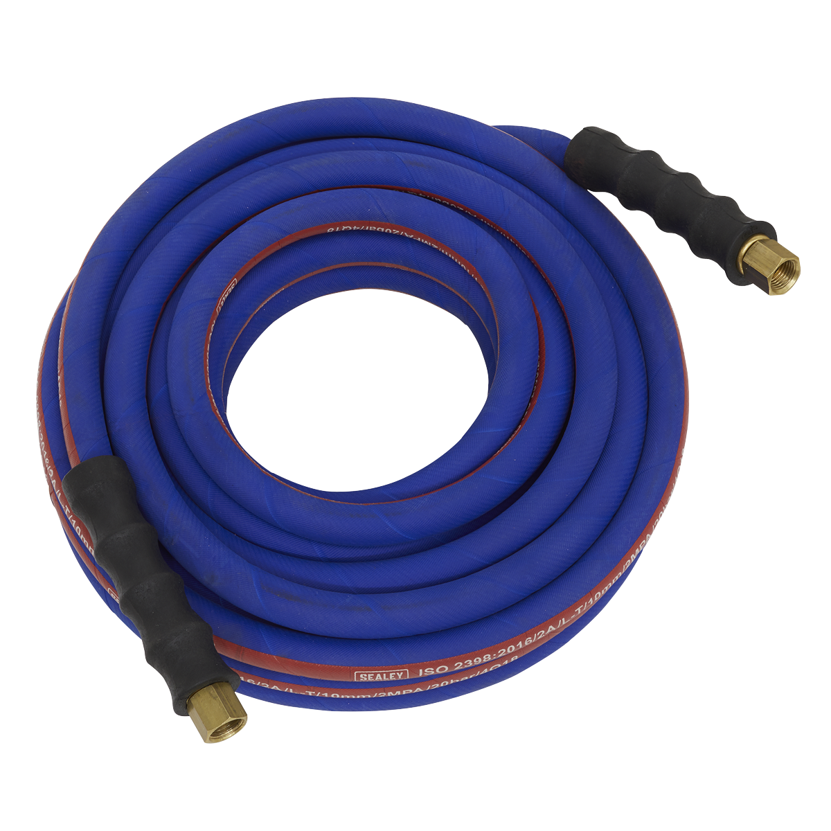 Air Hose 10m x Ø10mm with 1/4"BSP Unions Extra-Heavy-Duty - AH10R/38 - Farming Parts