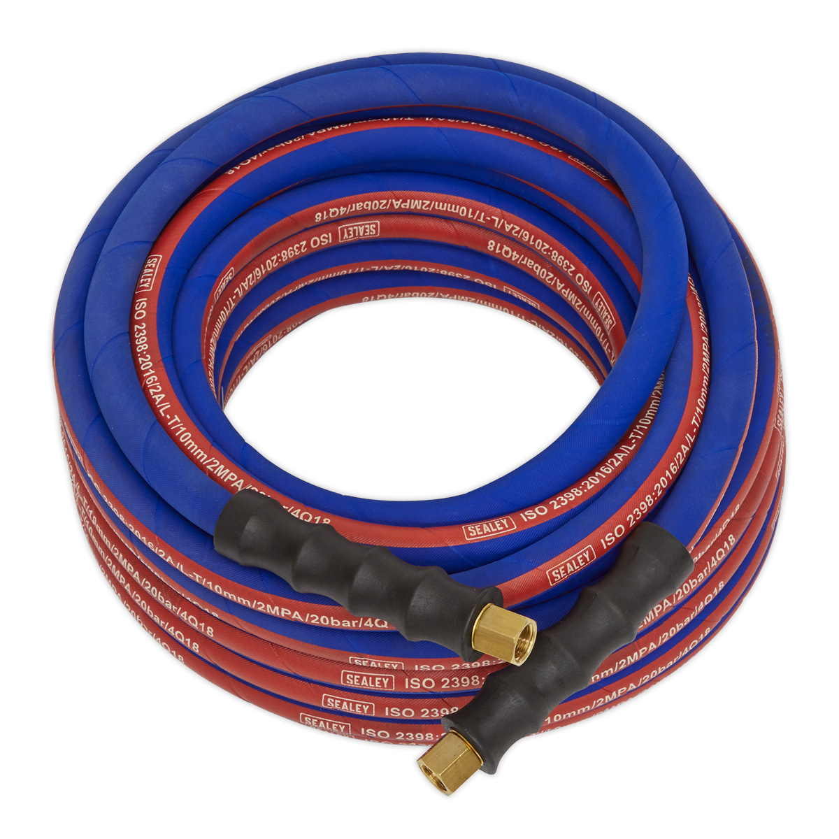 Air Hose 10m x Ø8mm with 1/4"BSP Unions Extra-Heavy-Duty - AH10R - Farming Parts