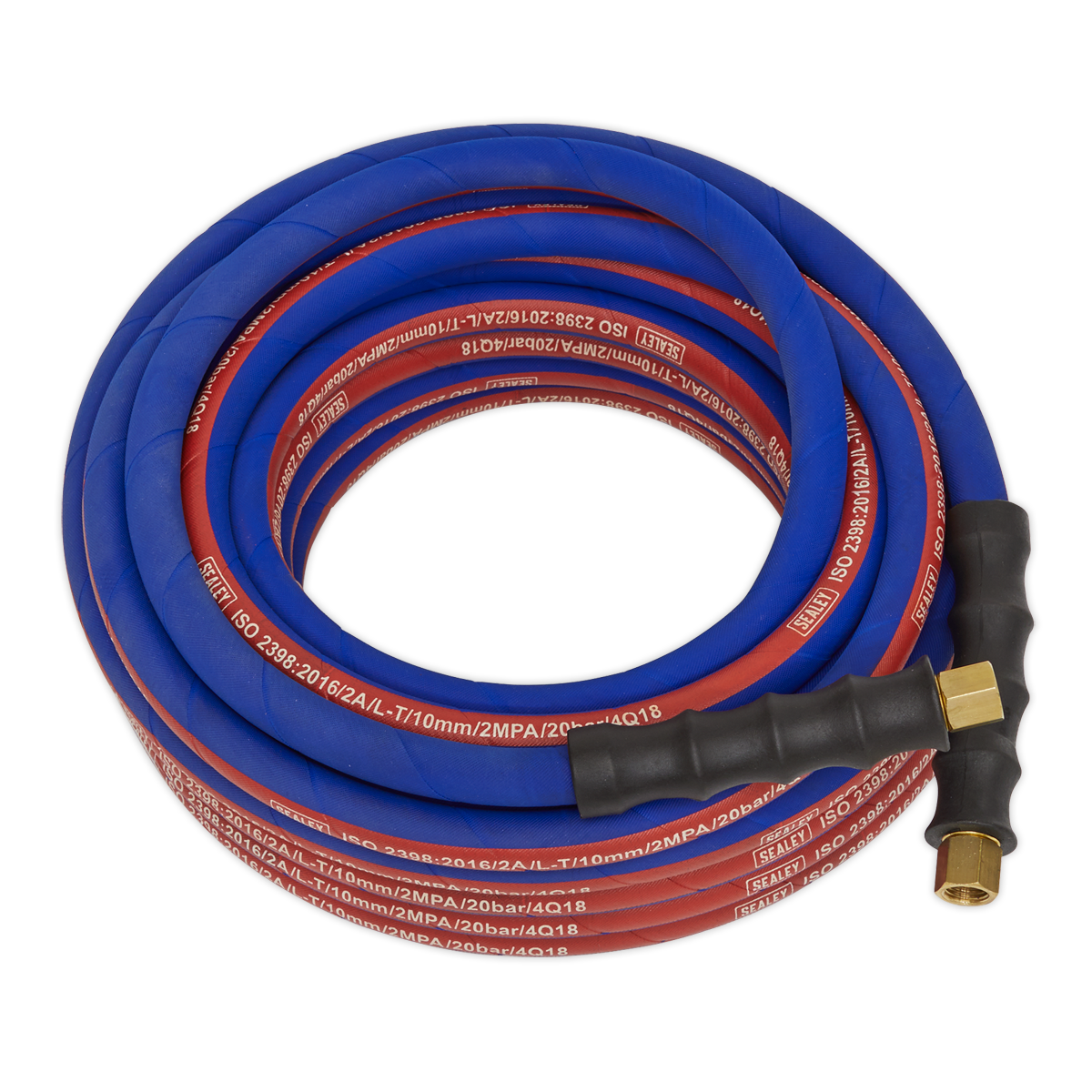 Air Hose 10m x Ø8mm with 1/4"BSP Unions Extra-Heavy-Duty - AH10R - Farming Parts