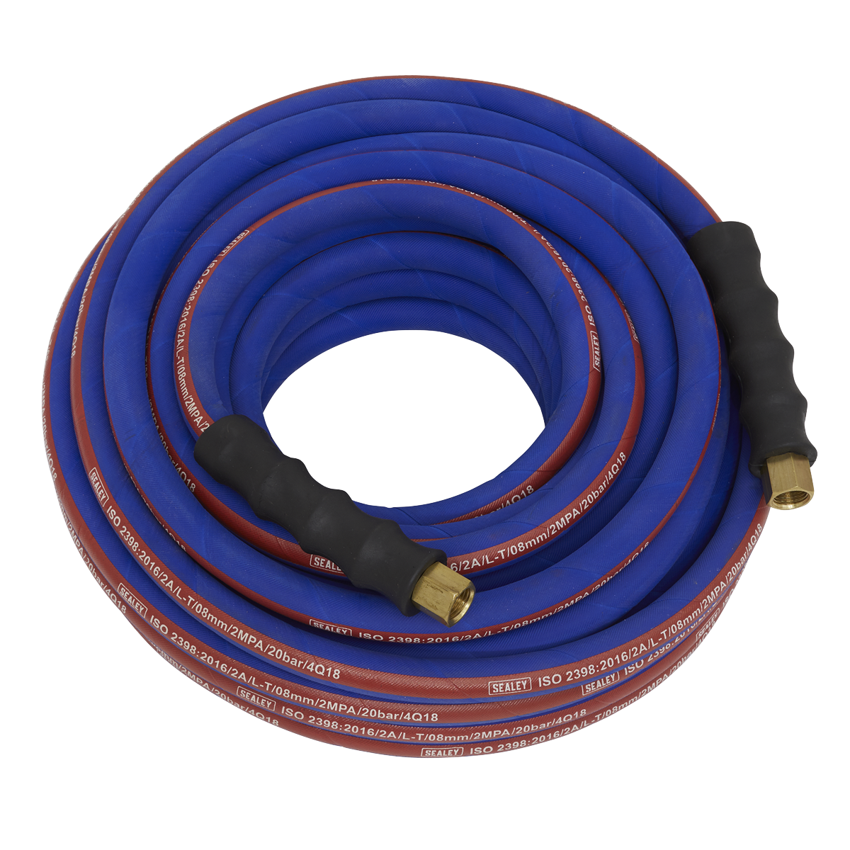 Air Hose 15m x Ø8mm with 1/4"BSP Unions Extra-Heavy-Duty - AH15R - Farming Parts