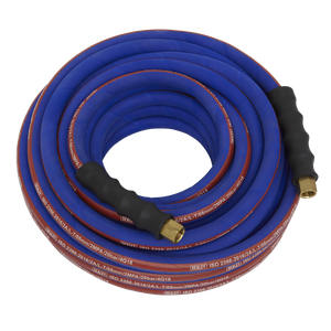 Air Hose 15m x Ø8mm with 1/4"BSP Unions Extra-Heavy-Duty - AH15R - Farming Parts