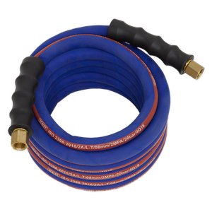 Air Hose 5m x Ø8mm with 1/4"BSP Unions Extra-Heavy-Duty - AH5R - Farming Parts