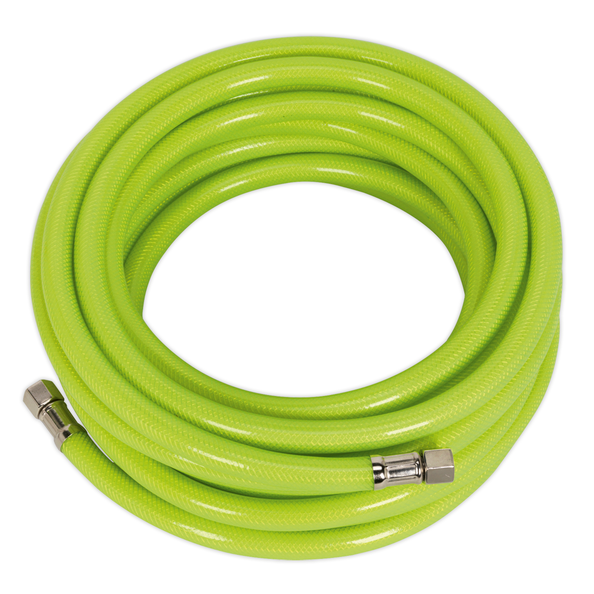 Air Hose High-Visibility 10m x Ø8mm with 1/4"BSP Unions - AHFC10 - Farming Parts