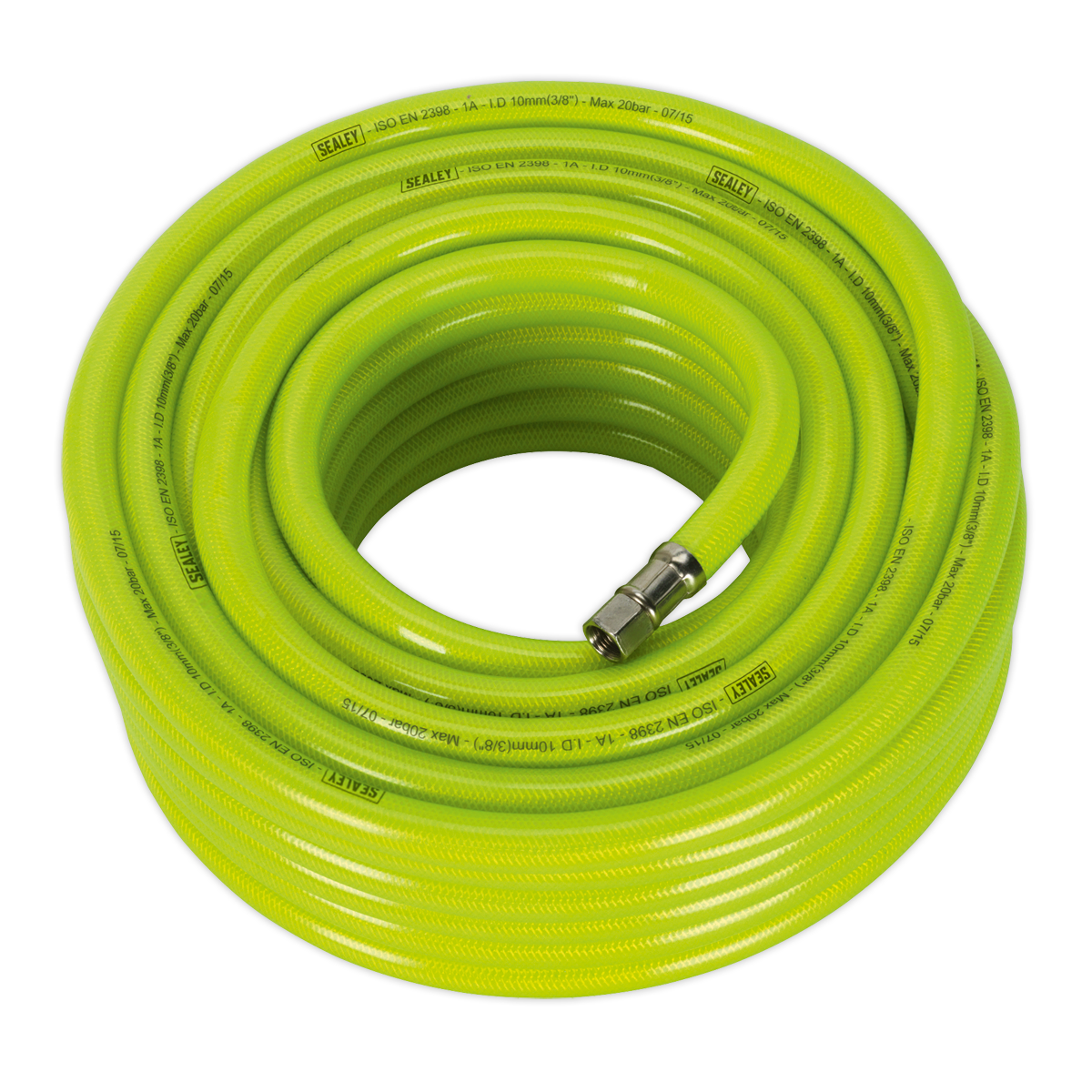 Air Hose High-Visibility 20m x Ø10mm with 1/4"BSP Unions - AHFC2038 - Farming Parts