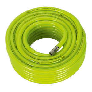 Air Hose High-Visibility 20m x Ø10mm with 1/4"BSP Unions - AHFC2038 - Farming Parts