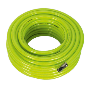 Air Hose High-Visibility 20m x Ø8mm with 1/4"BSP Unions - AHFC20 - Farming Parts