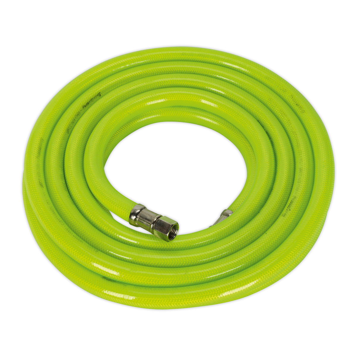 Air Hose High-Visibility 5m x Ø10mm with 1/4"BSP Unions - AHFC538 - Farming Parts