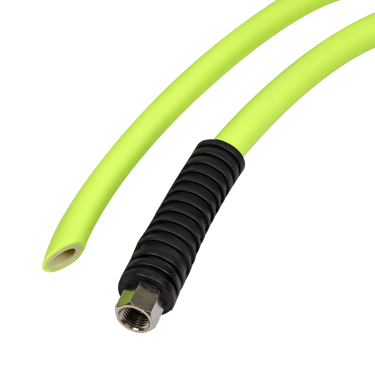 Air Hose 10m x Ø8mm Hybrid High-Visibility with 1/4"BSP Unions - AHHC10G - Farming Parts