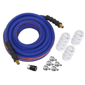 Extra-Heavy-Duty High Flow Air Hose Kit with Couplings 15m x 13mm - SE-AHK05