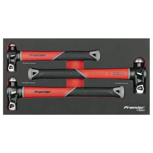 Premier Ball Pein Hammer Set with Fibreglass Shafts 3pc - SE-AK2033