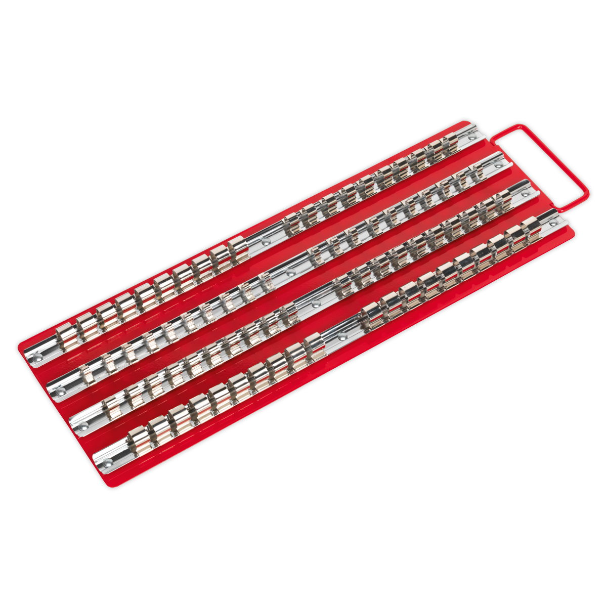 Socket Rail Tray Red 1/4", 3/8" & 1/2"Sq Drive - AK271 - Farming Parts