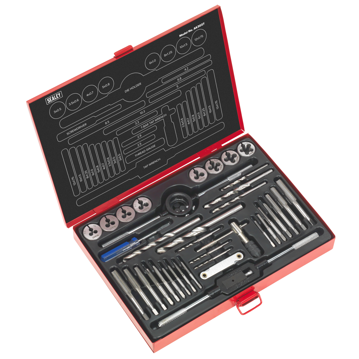 Tap & Die Set 37pc Split Dies - Metric - AK3037 - Farming Parts