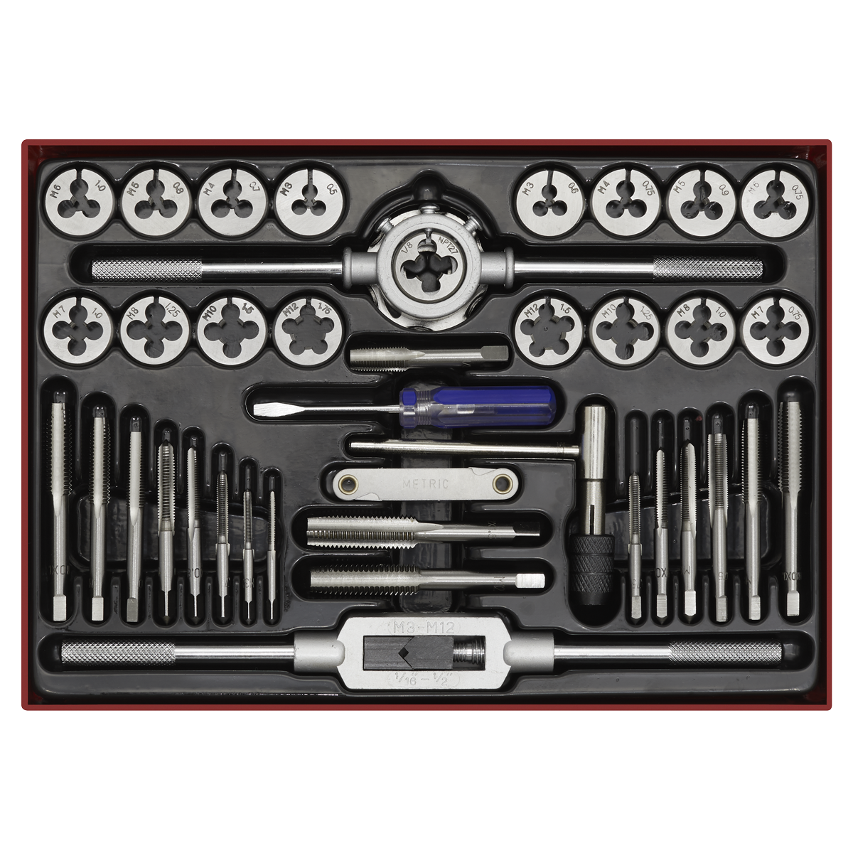 Tap & Die Set 40pc Split Dies Metric - AK3040 - Farming Parts