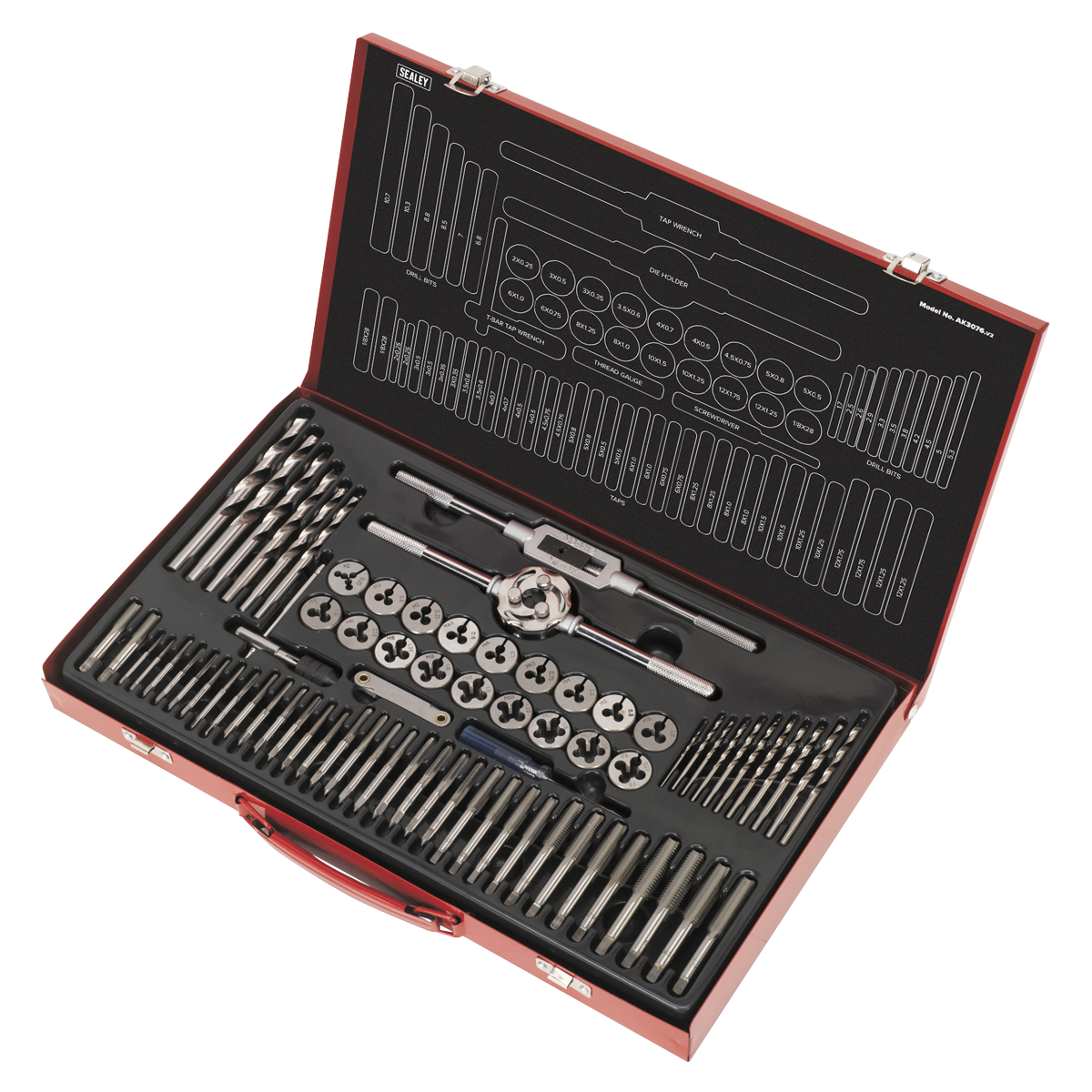 Tap & Die Set 76pc Split Dies Metric - AK3076 - Farming Parts