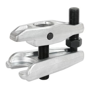 The Sealey Ball Joint Splitter 20mm - AK3811, featuring a forged steel body and screw mechanism, offers excellent corrosion resistance for automotive or mechanical use.