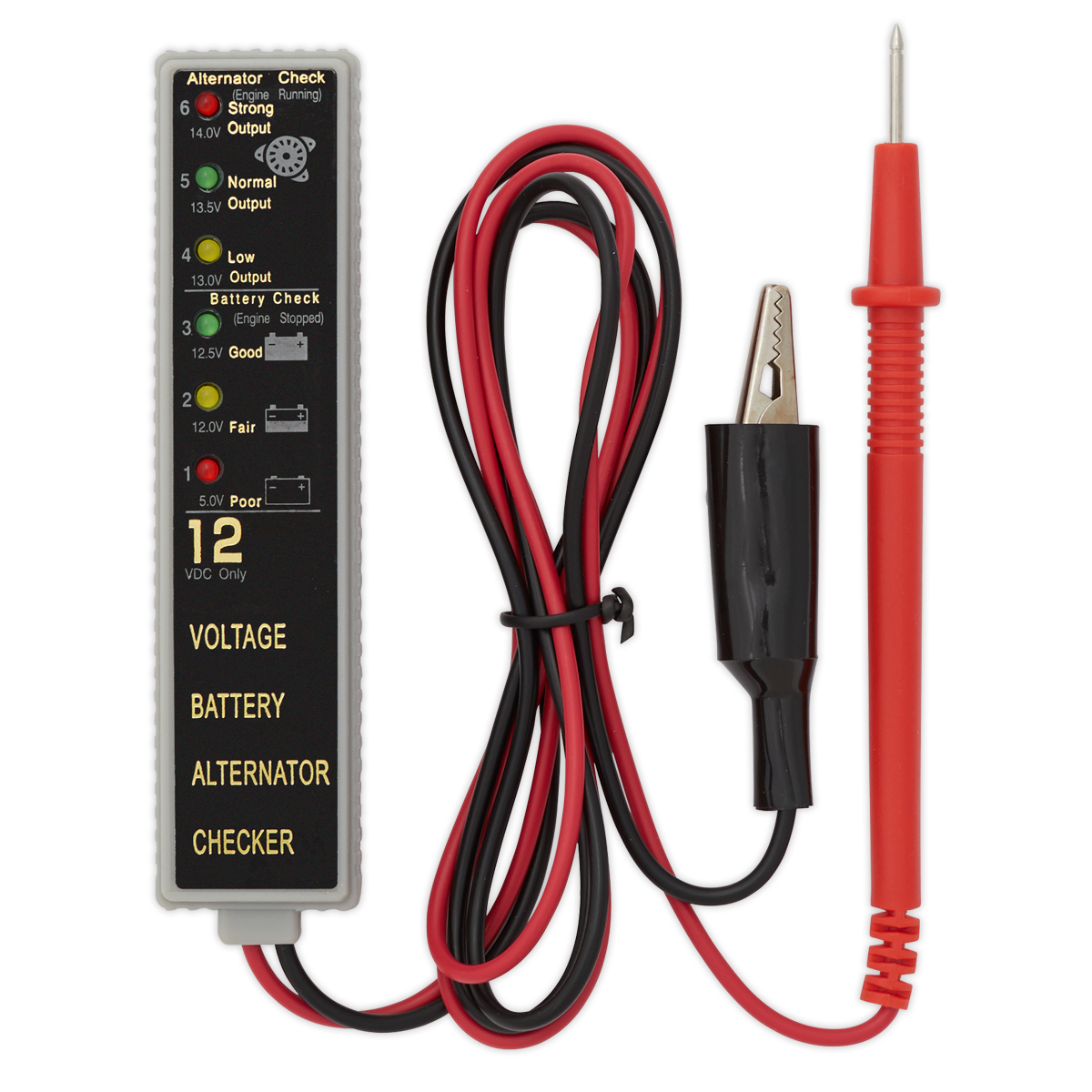 Battery & Alternator Tester 12V LED - AK400 - Farming Parts