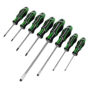 Screwdriver Set 8pc GripMAX® - Hi-Vis Green - AK4322HV - Farming Parts
