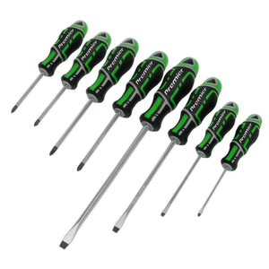 Screwdriver Set 8pc GripMAX® - Hi-Vis Green - AK4322HV - Farming Parts