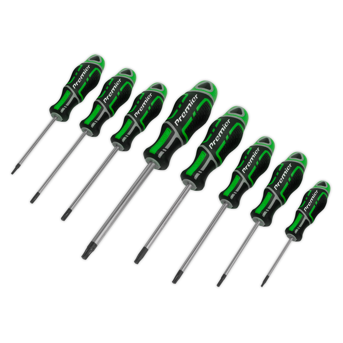 Screwdriver Set 8pc Security TRX-Star* GripMAX® - Hi-Vis Green - AK4323HV - Farming Parts