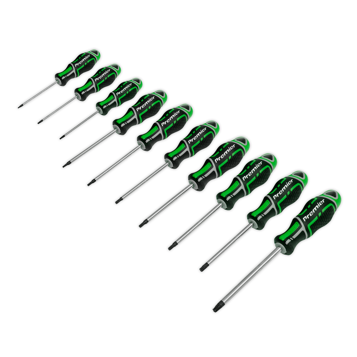 Screwdriver Set 10pc TRX-Star* GripMAX® - Hi-Vis Green - AK4324HV - Farming Parts