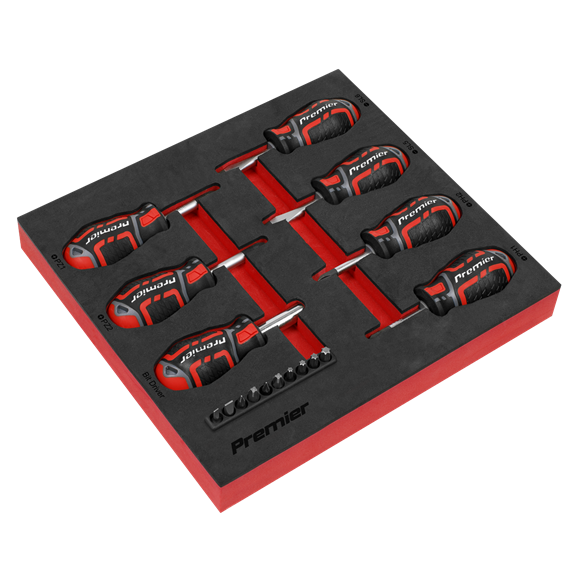 Sealey Premier GripMAX® Stubby Screwdriver Set 17pc AK4371