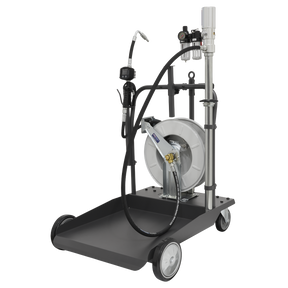 Oil Dispensing System Air Operated with 10m Retractable Hose Reel - AK4562D - Farming Parts