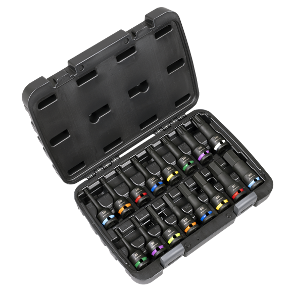 Premier Hex & TRX-Star* Impact Socket Bit Set 1/2"Sq Drive 16pc - SE-AK56005