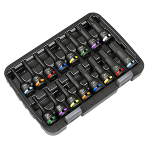 Premier Hex & TRX-Star* Impact Socket Bit Set 1/2"Sq Drive 16pc - SE-AK56005