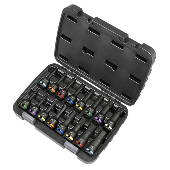 Premier Hex & TRX-Star* Impact Socket Bit Set 1/2"Sq Drive 16pc - SE-AK56005
