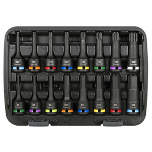 Premier Hex & TRX-Star* Impact Socket Bit Set 1/2"Sq Drive 16pc - SE-AK56005