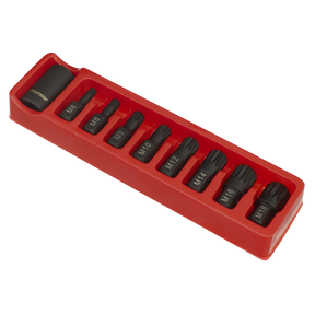 Impact Spline Bit & Holder Set 9pc 1/2"Sq Drive - AK5611 - Farming Parts