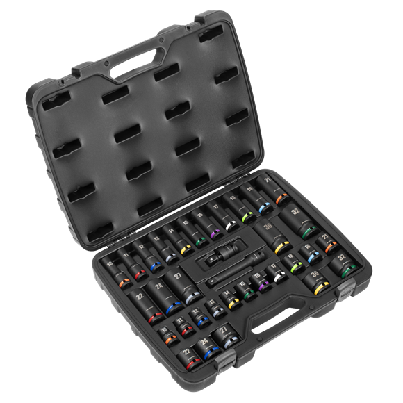 Sealey Premier Impact Socket Set 1/2"Sq Drive 34pc AK5635M