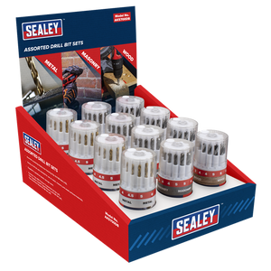 Sealey | Assorted Drill Bit Set - Display Box of 12 - AK5700DB