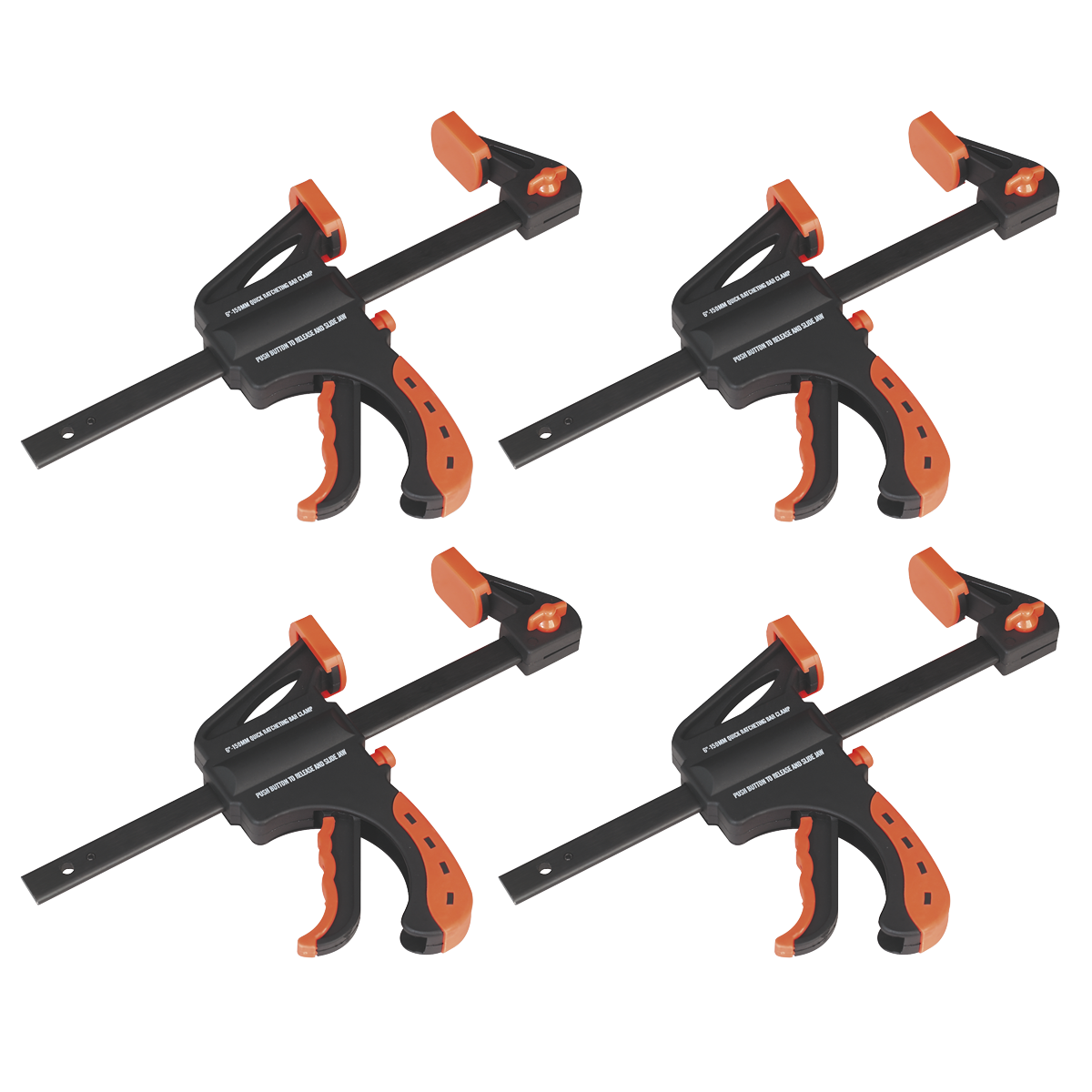 Ratchet Bar Clamp 150mm 4pc Set - AK61014 - Farming Parts