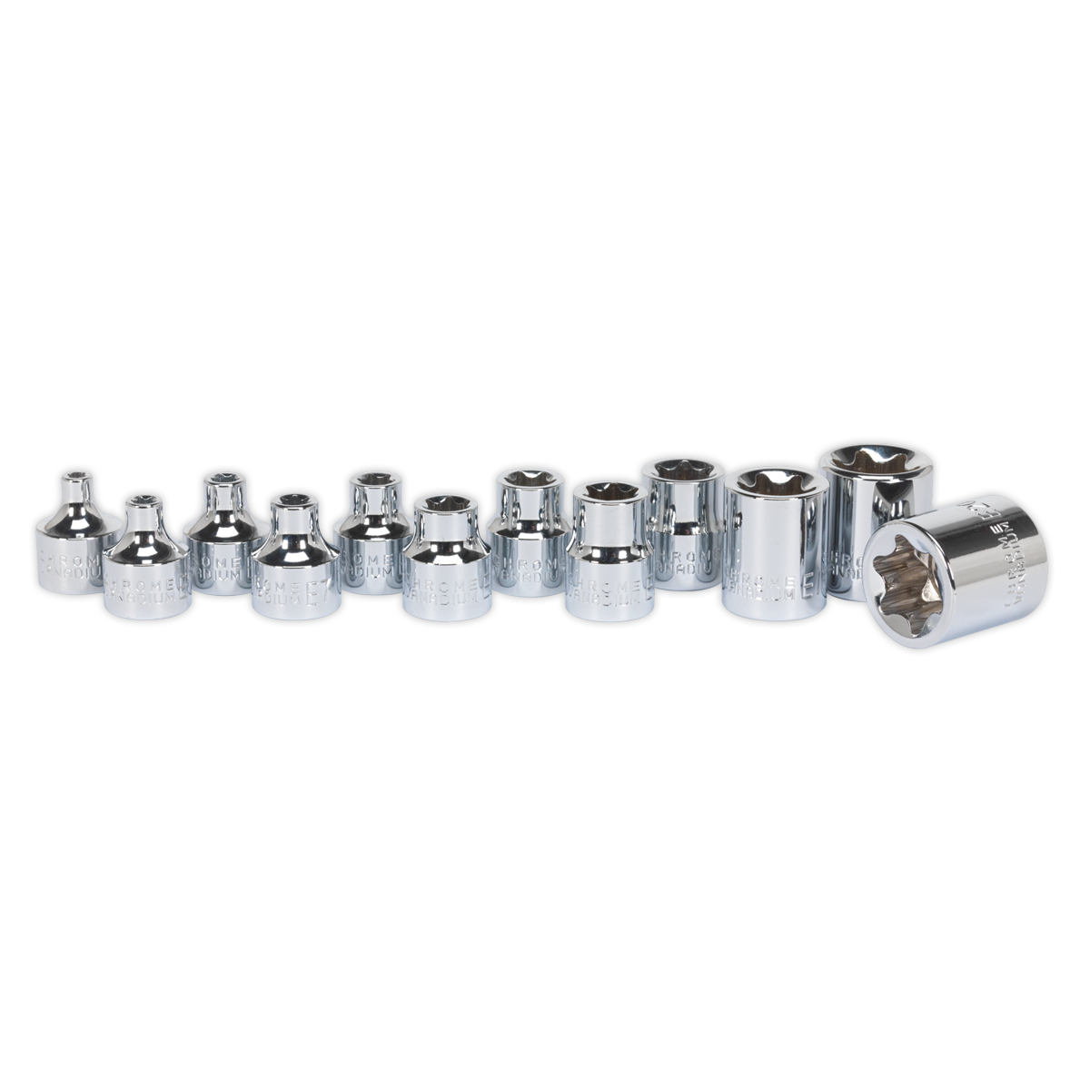 TRX-Star* Socket Set 12pc 3/8"Sq Drive E4-E20 - AK61806 - Farming Parts