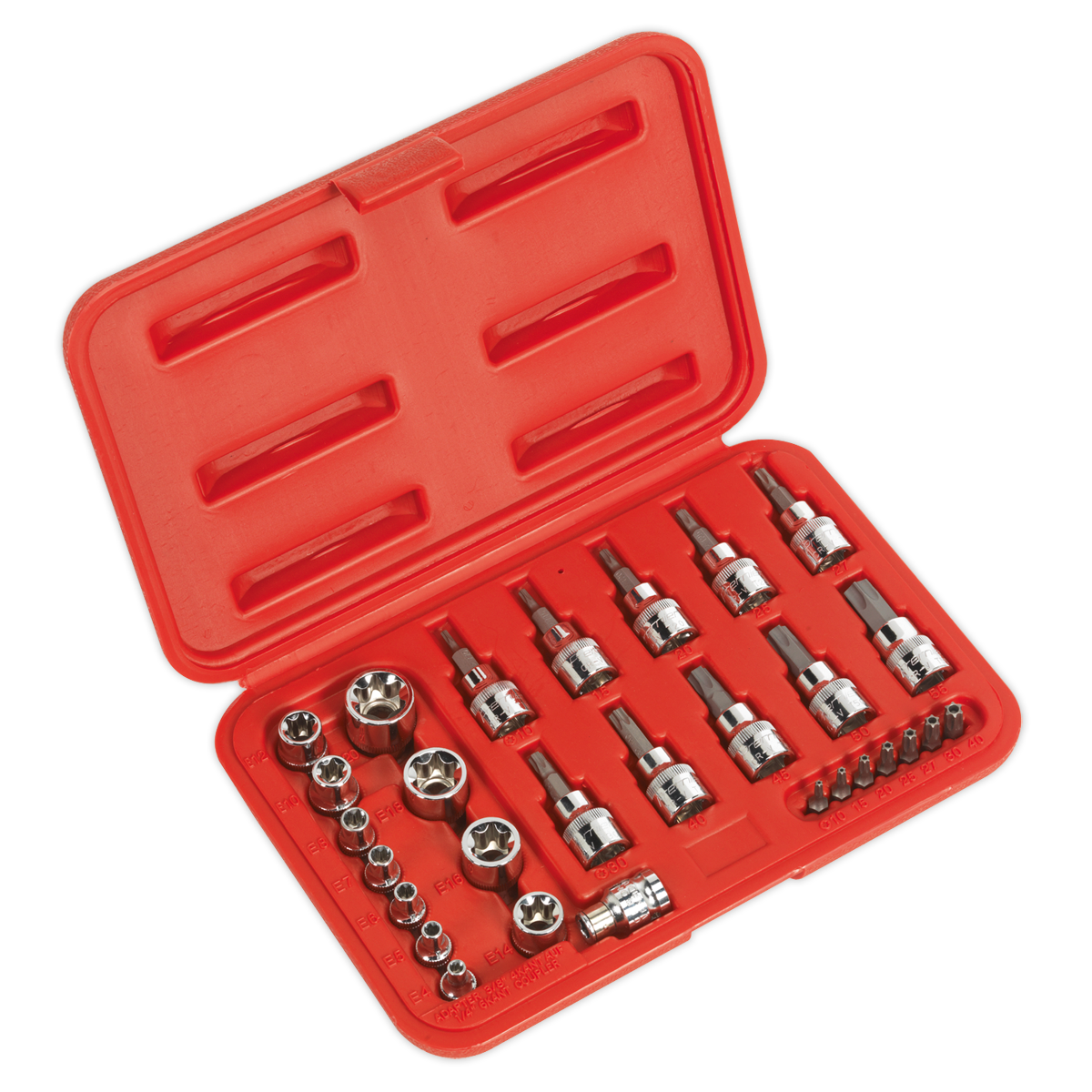 TRX-Star* Socket & Security Bit Set 29pc 1/4"Sq & 3/8"Sq Drive - AK6193 - Farming Parts