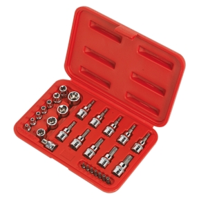 TRX-Star* Socket & Security Bit Set 29pc 1/4"Sq & 3/8"Sq Drive - AK6193 - Farming Parts