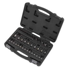 TRX-Star* Socket & Security Socket Bit Set 38pc 1/4", 3/8" & 1/2"Sq Drive - AK6197B - Farming Parts